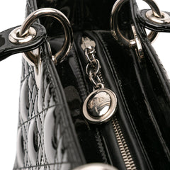 Medium Patent Cannage Lady Dior