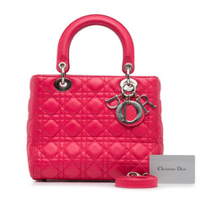 Medium Lambskin Cannage Lady Dior