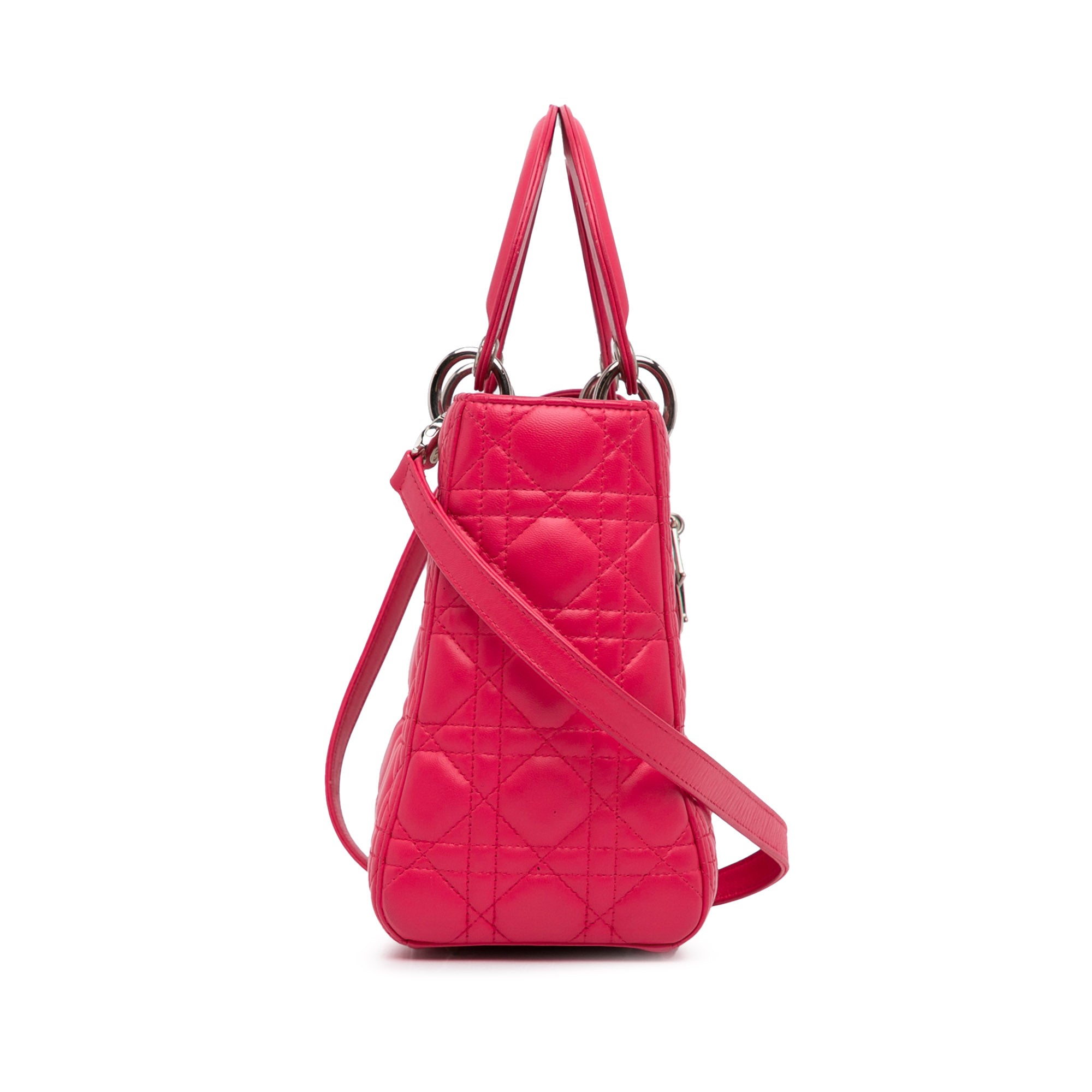 Medium Lambskin Cannage Lady Dior