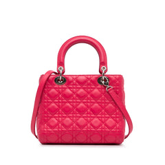 Medium Lambskin Cannage Lady Dior