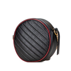 Mini GG Marmont Matelasse Leather Torchon Round Crossbody