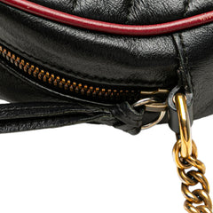 Mini GG Marmont Matelasse Leather Torchon Round Crossbody