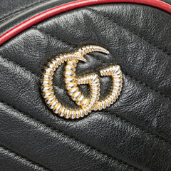 Mini GG Marmont Matelasse Leather Torchon Round Crossbody