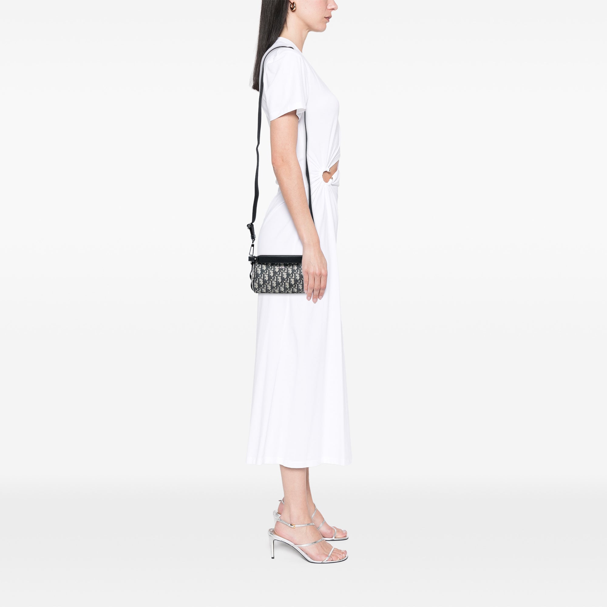 Mini Oblique Canvas Roller Messenger Bag