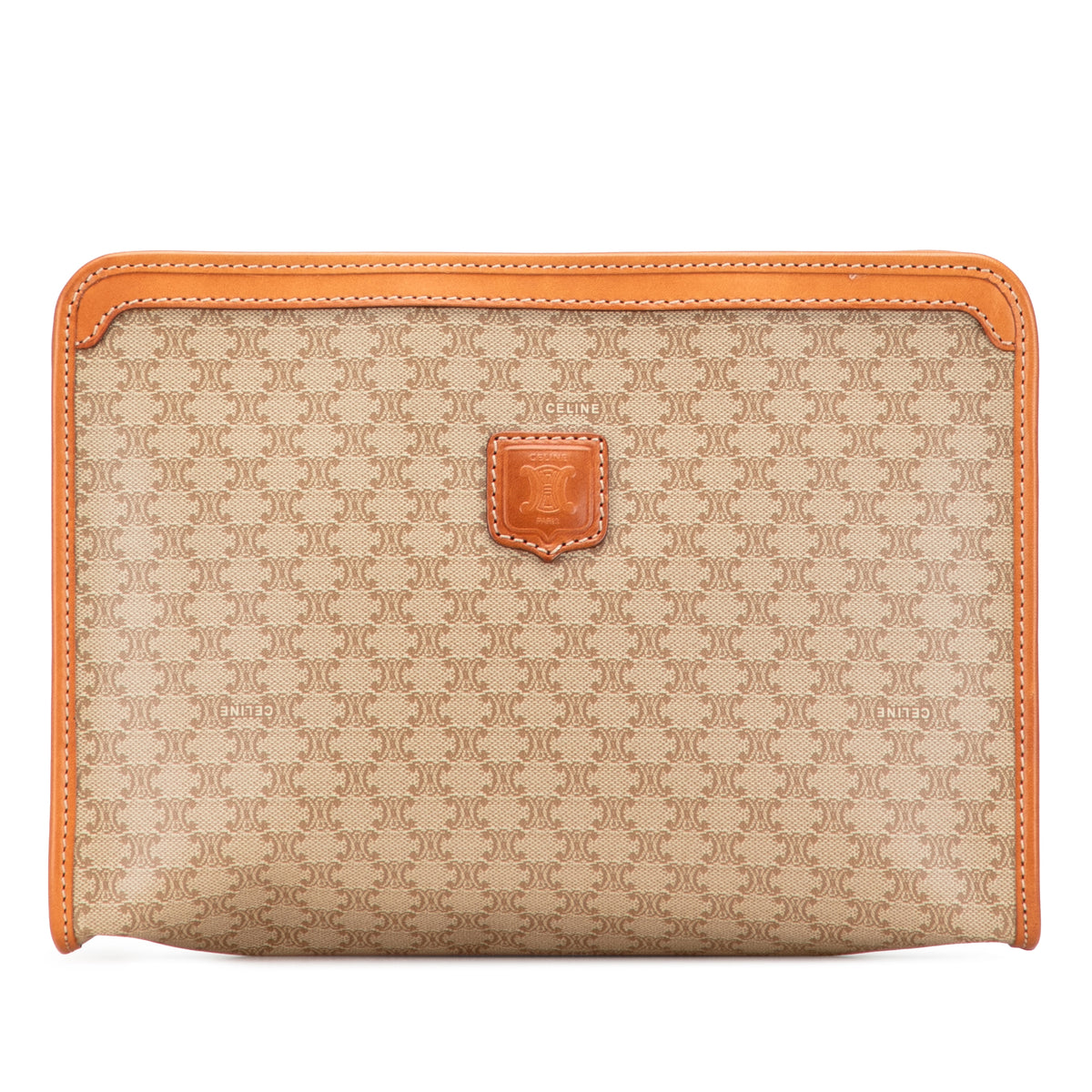 Macadam Coated Canvas Clutch