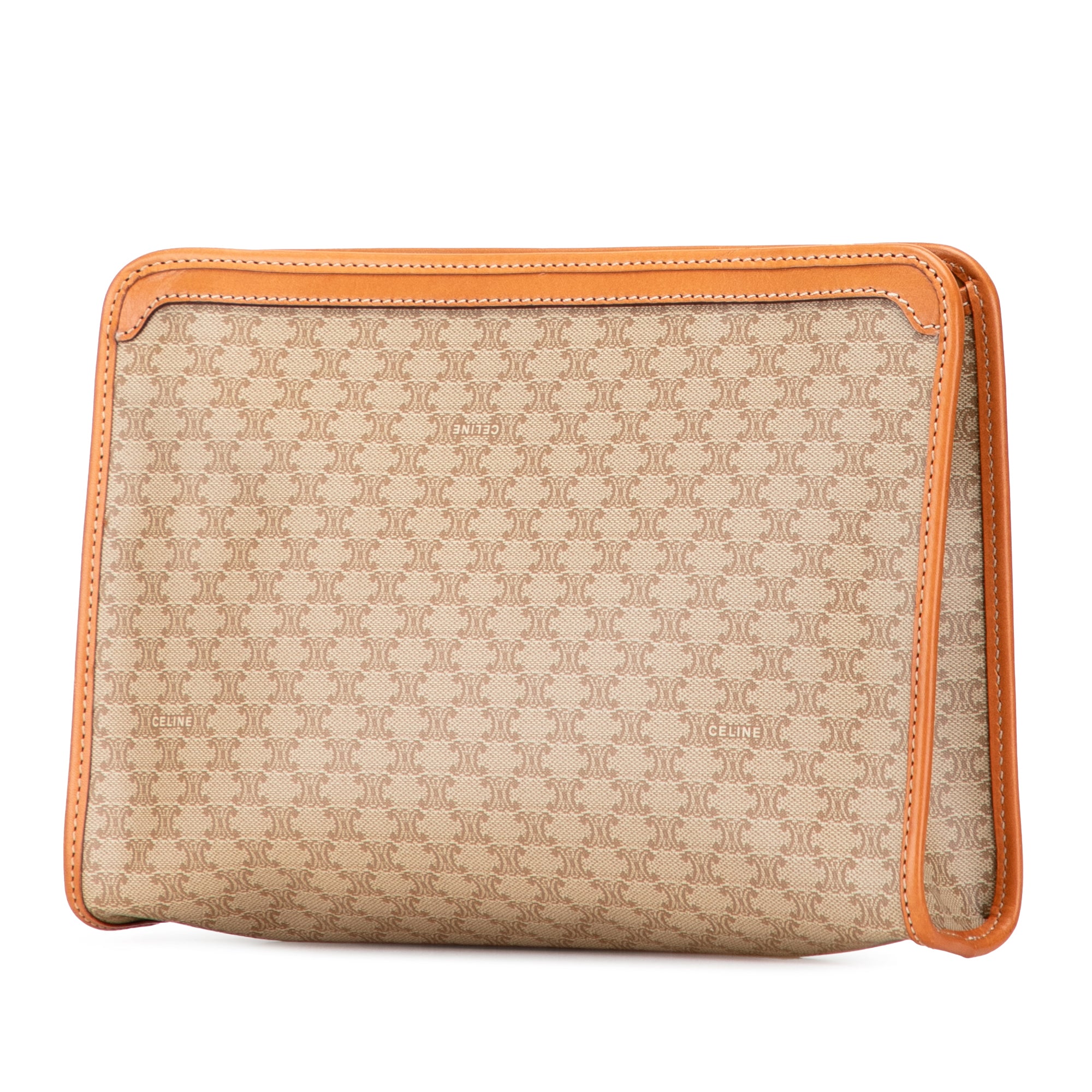 Macadam Coated Canvas Clutch