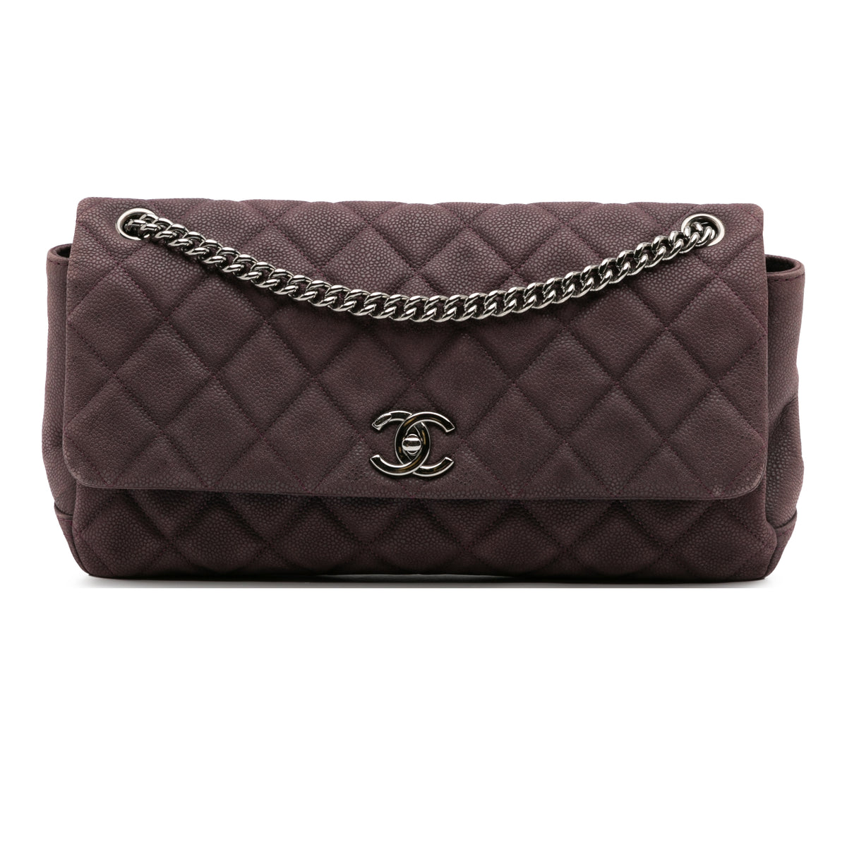 Quilted Iridescent Caviar Lady Pearly Flap