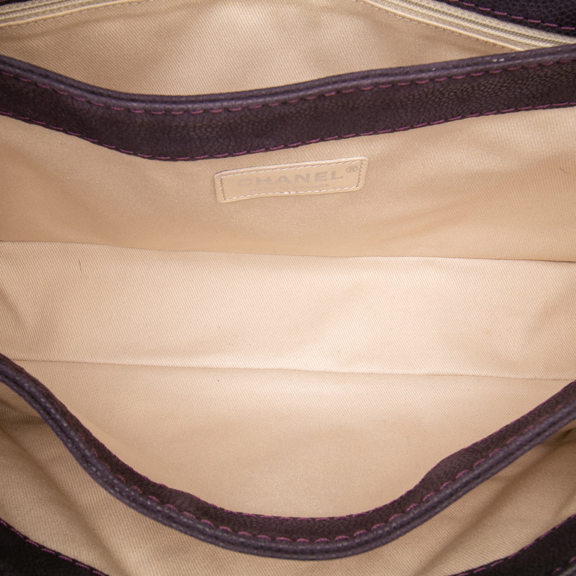 Quilted Iridescent Caviar Lady Pearly Flap