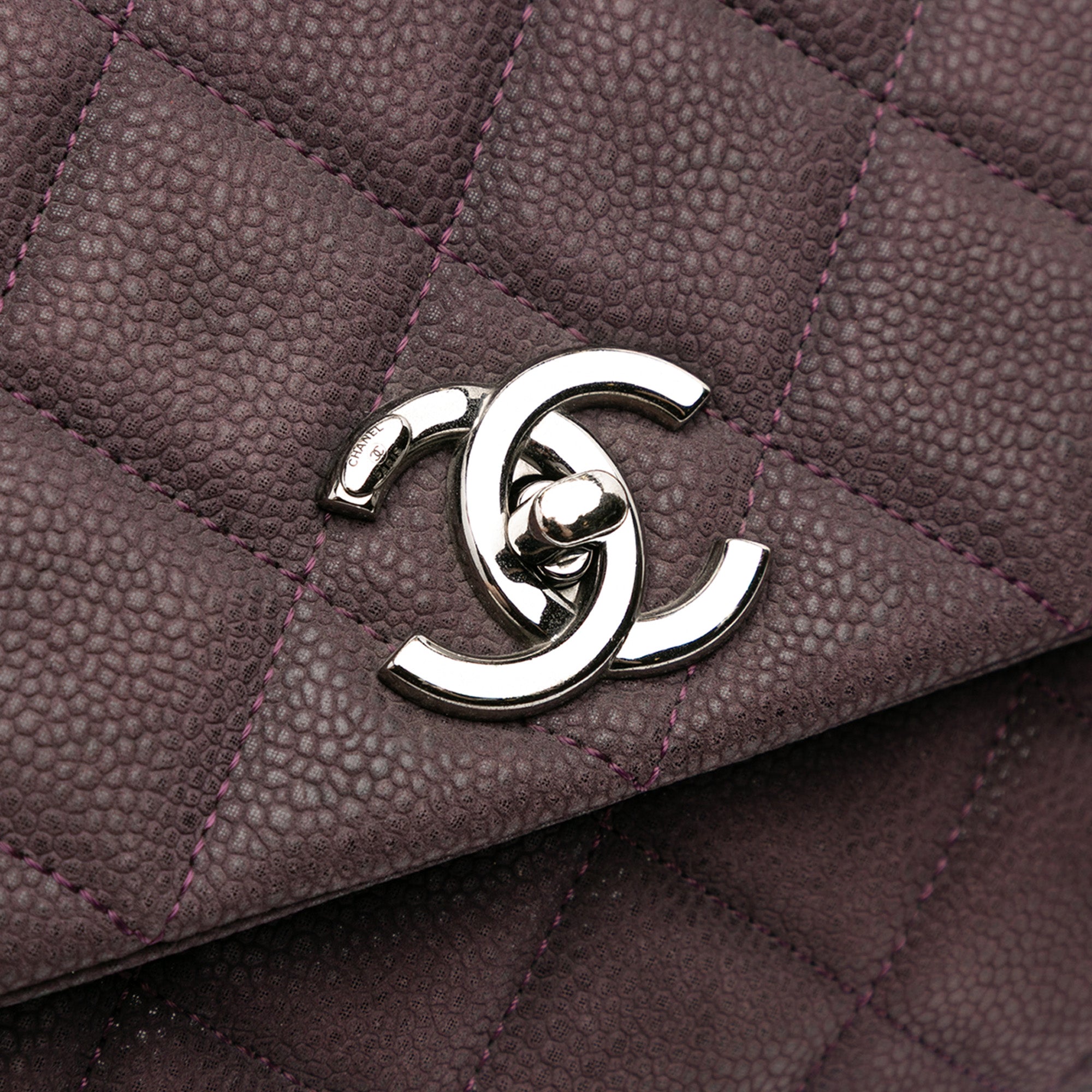 Quilted Iridescent Caviar Lady Pearly Flap