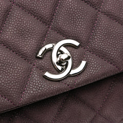 Quilted Iridescent Caviar Lady Pearly Flap