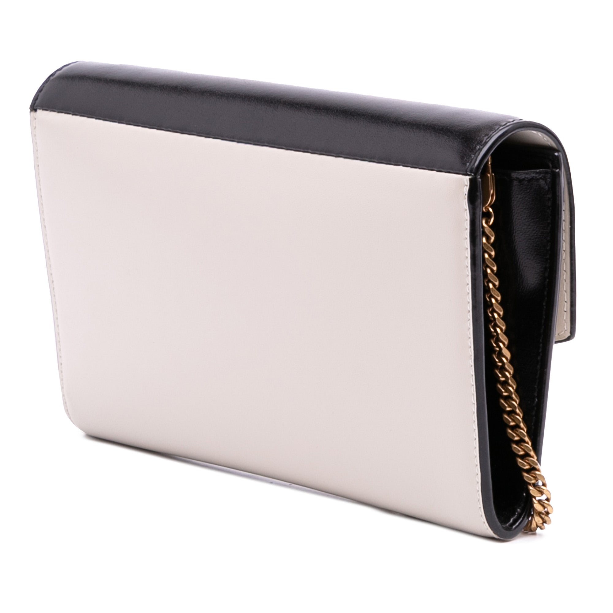Bicolor Calfskin Uptown Chain Wallet