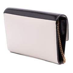 Bicolor Calfskin Uptown Chain Wallet
