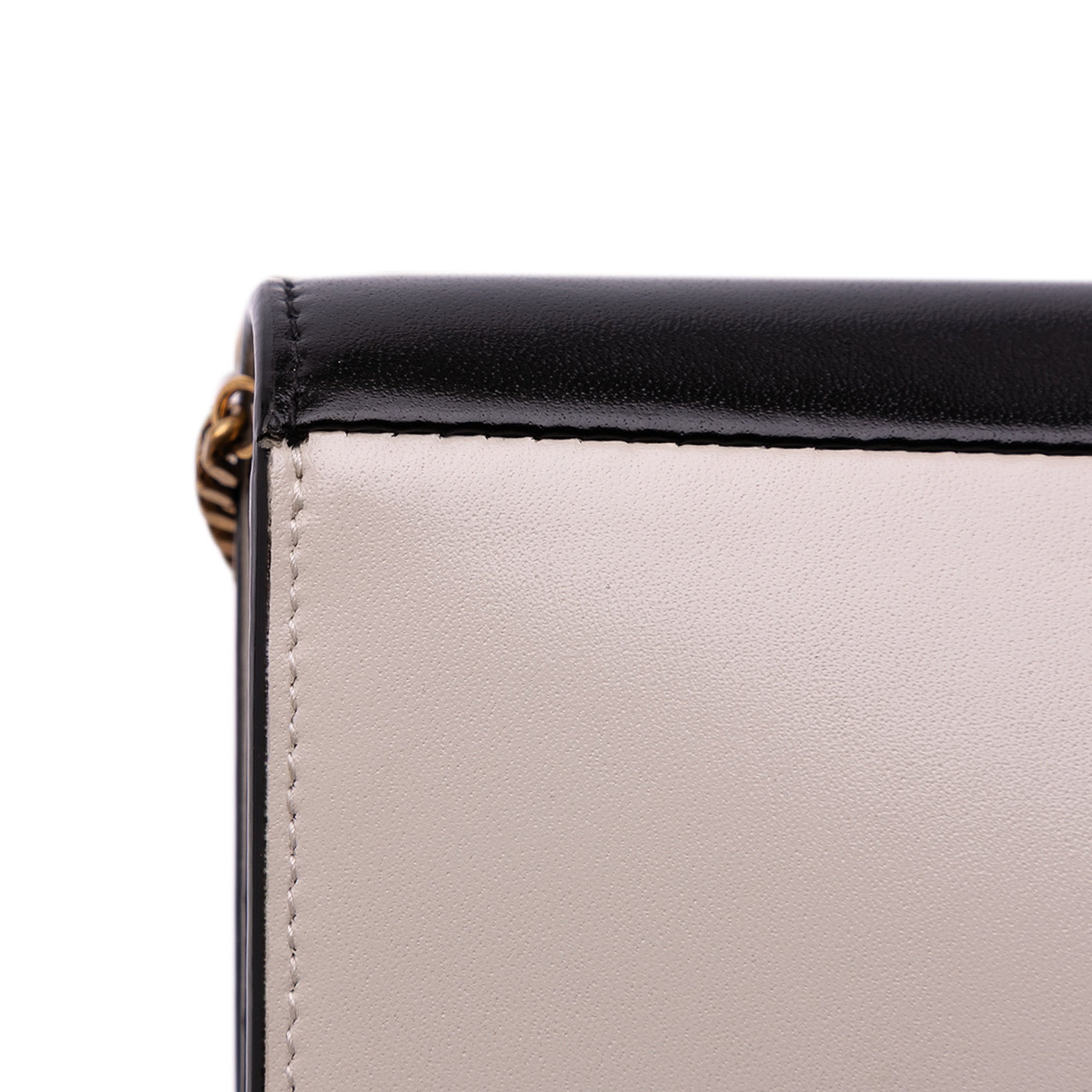 Bicolor Calfskin Uptown Chain Wallet