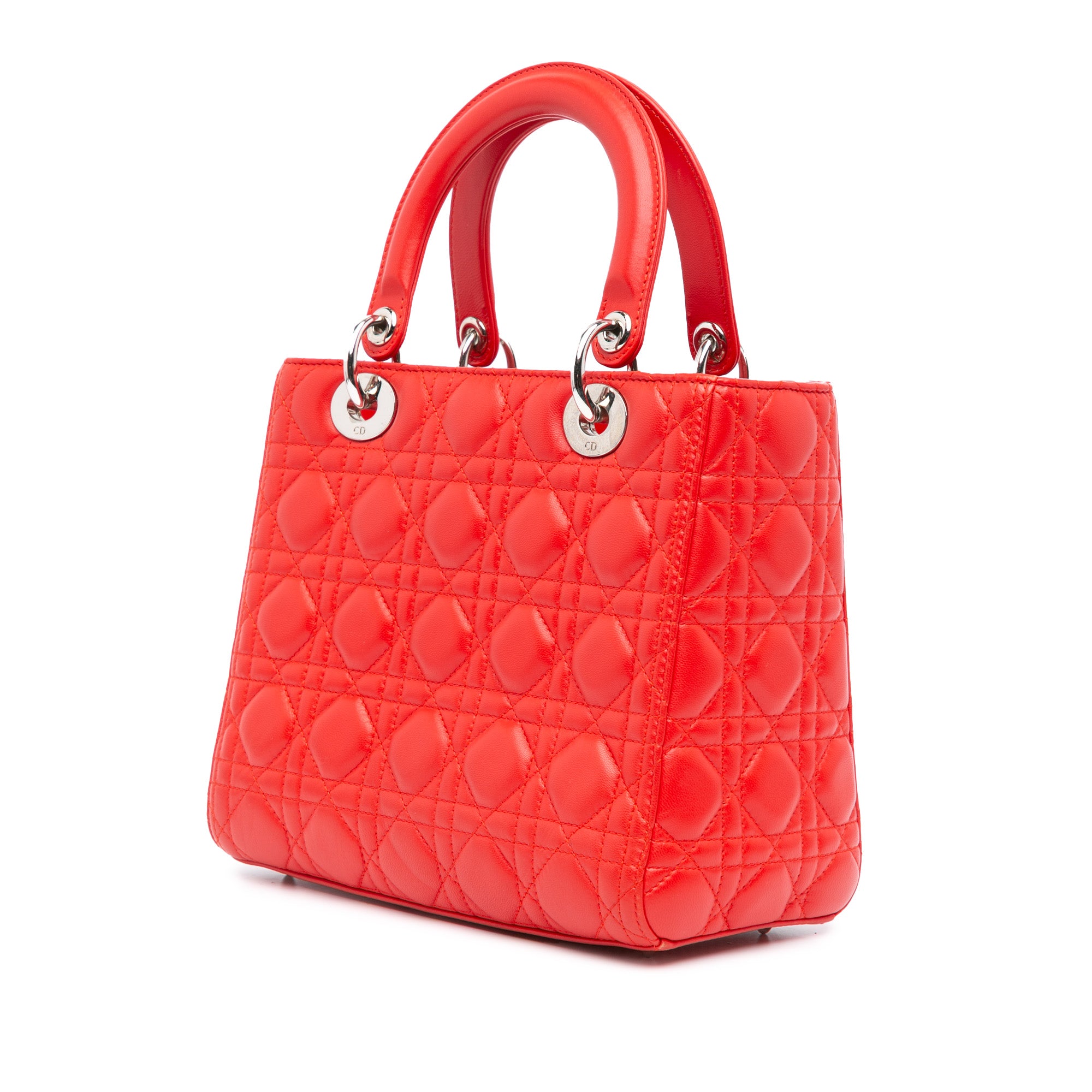 Medium Lambskin Cannage Lady Dior