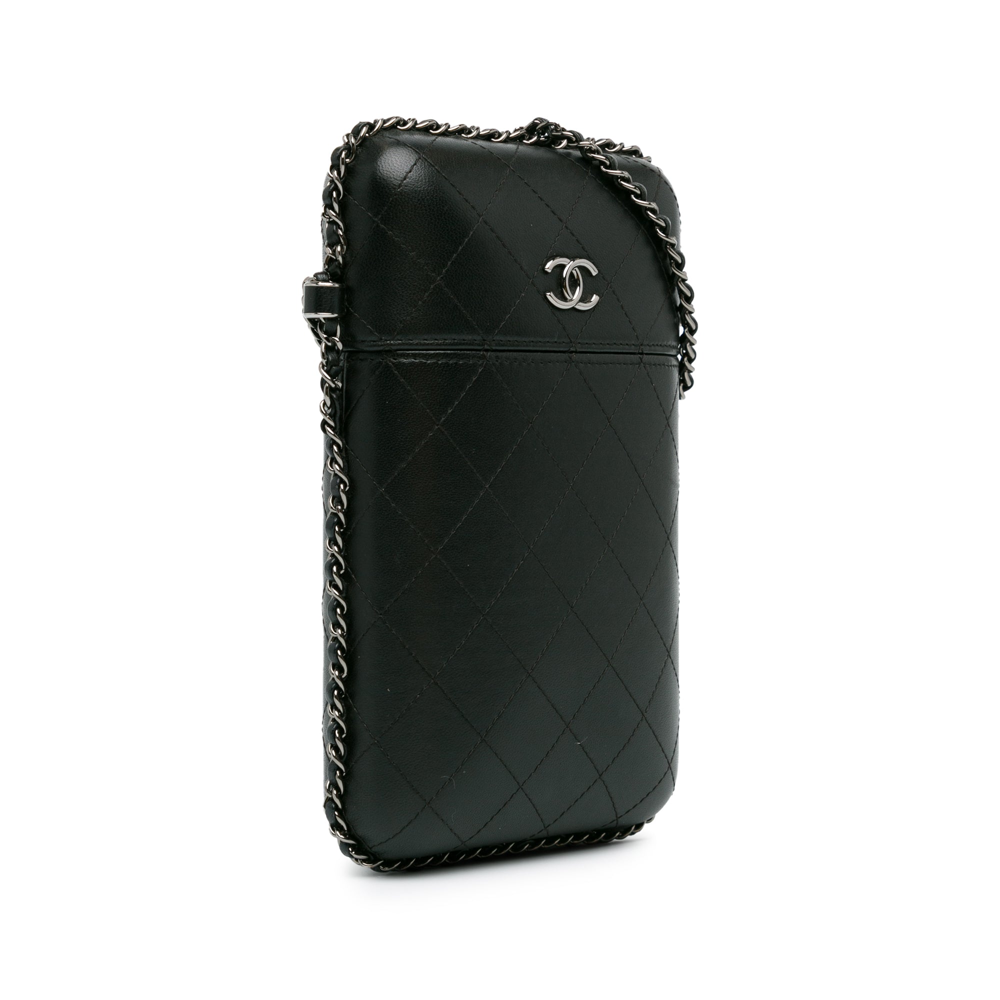 CC Quilted Lambskin Chain Around Phone Holder_1