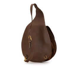 Suede Horsebit Sling Bag