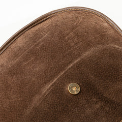 Suede Horsebit Sling Bag