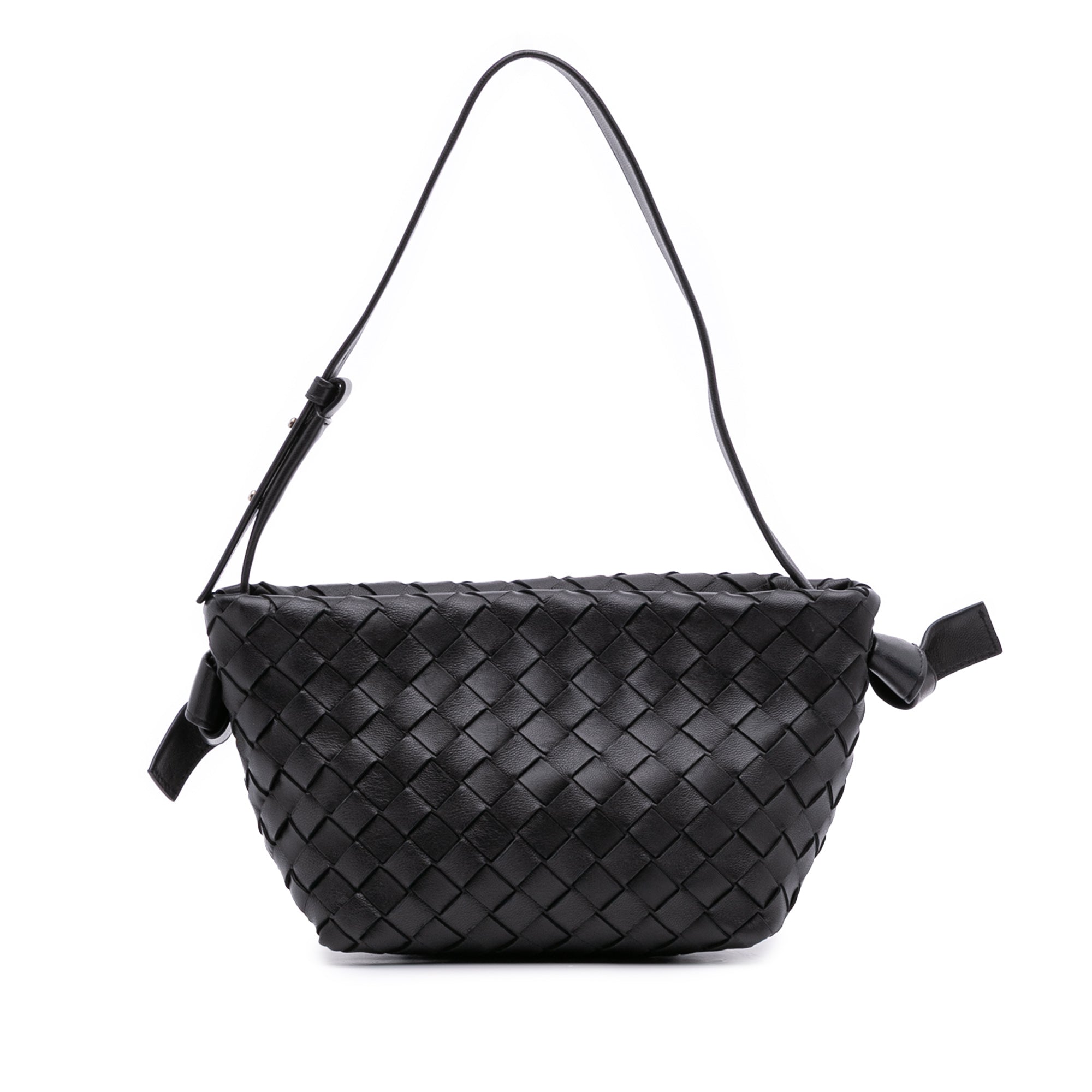 Lambskin Intrecciato Tie Shoulder Bag