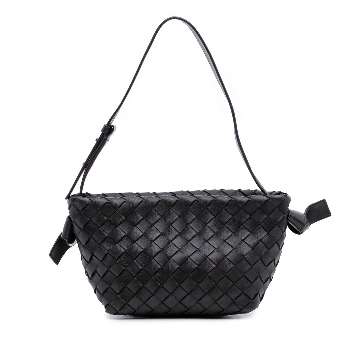Lambskin Intrecciato Tie Shoulder Bag