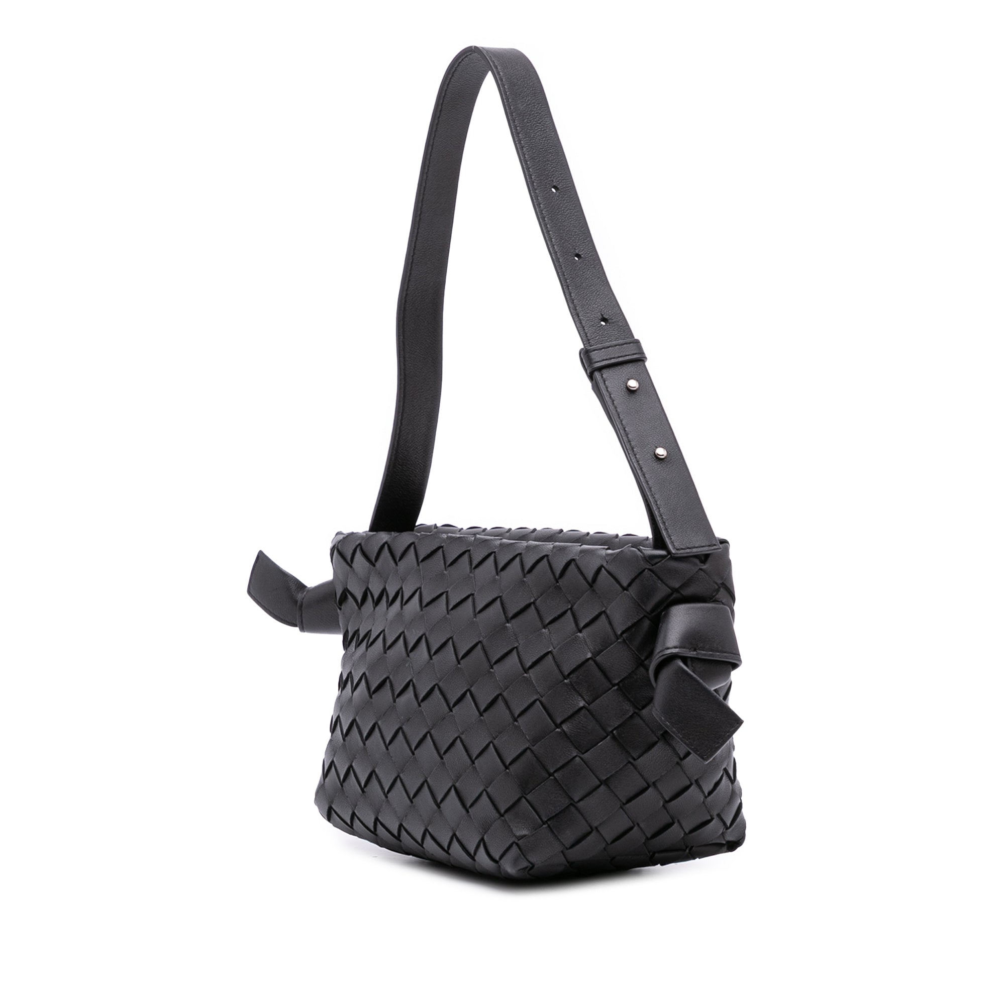 Lambskin Intrecciato Tie Shoulder Bag