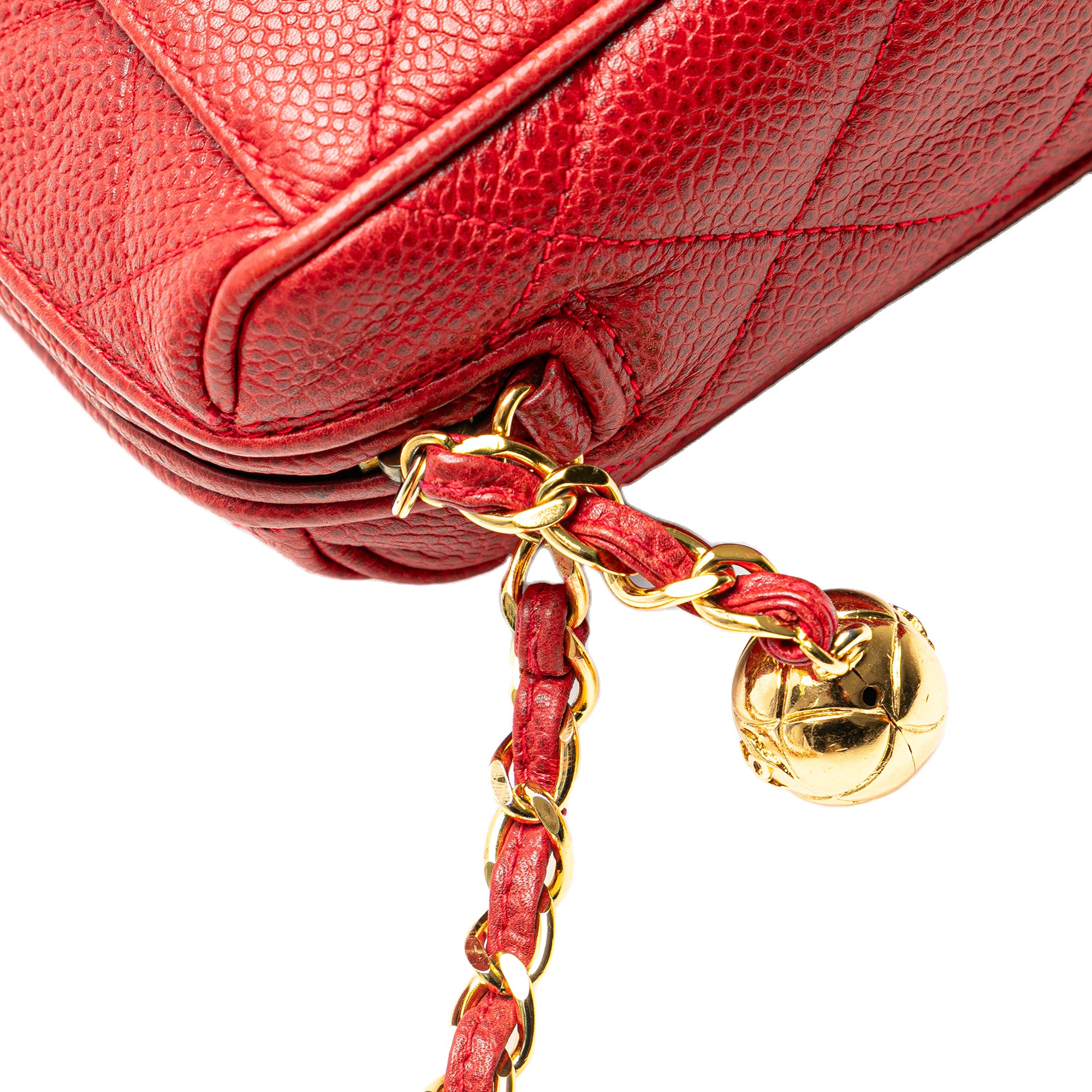 CC Quilted Caviar Chain Camera Bag