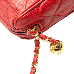 CC Quilted Caviar Chain Camera Bag