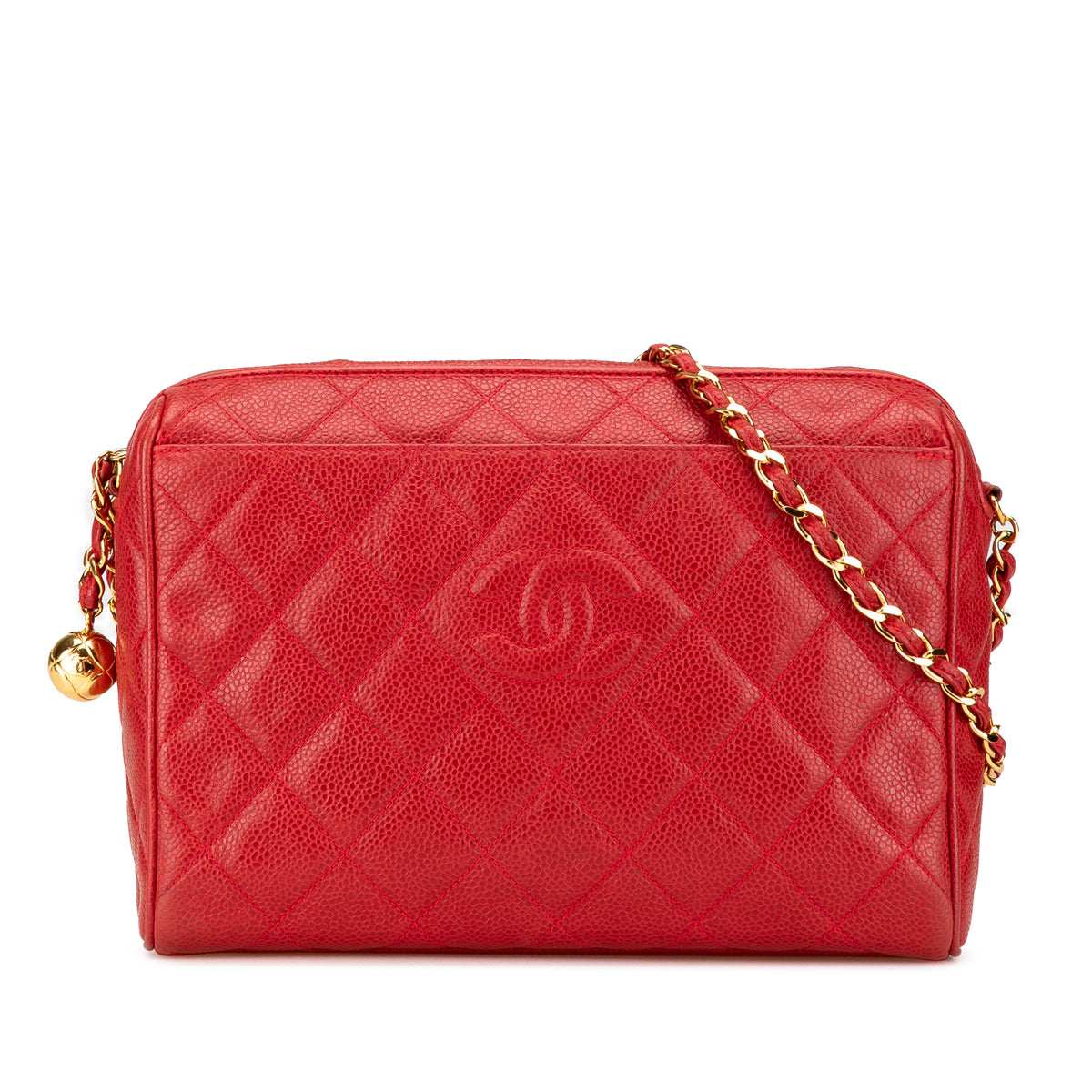 CC Quilted Caviar Chain Camera Bag