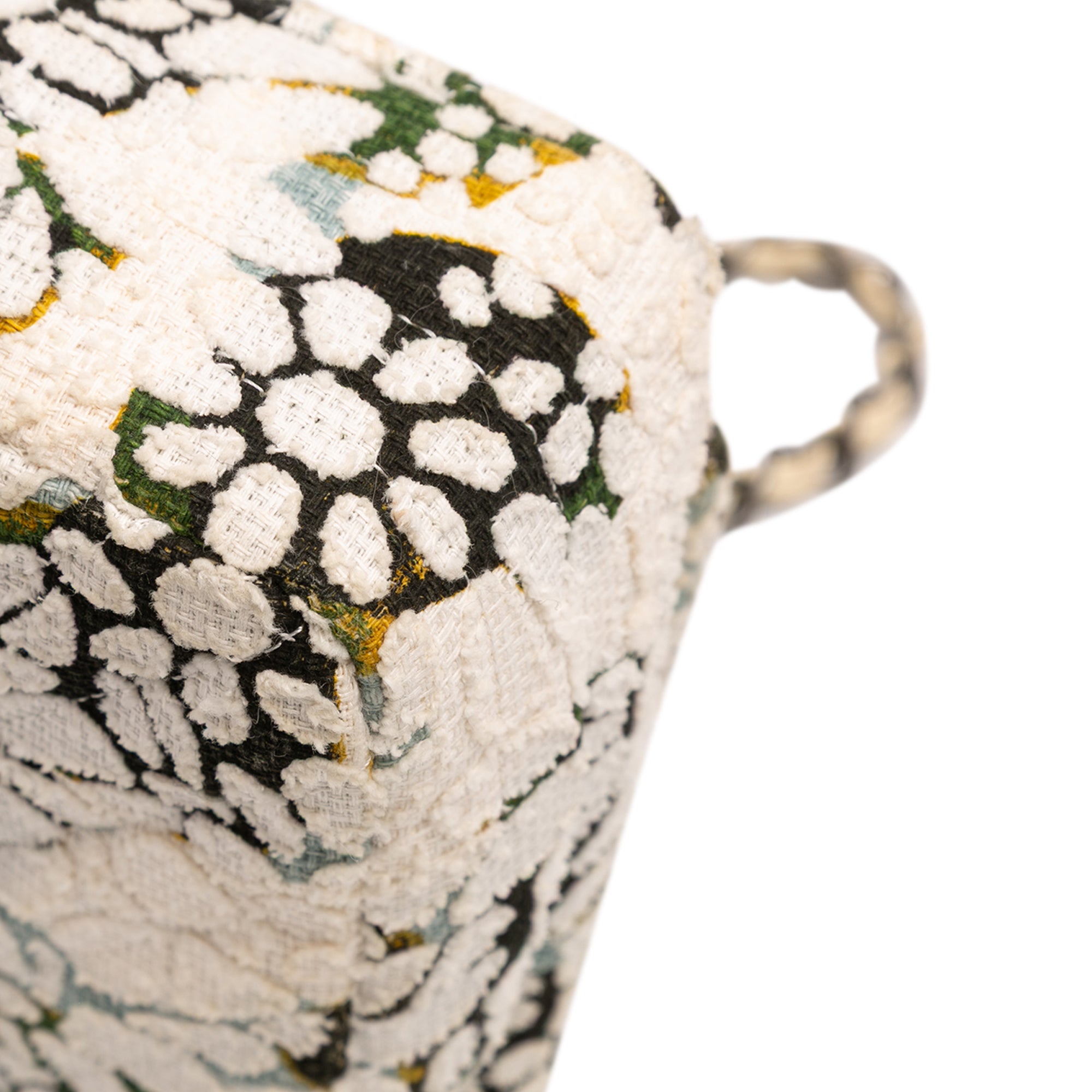 Medium Classic Chevron Tweed Floral Double Flap