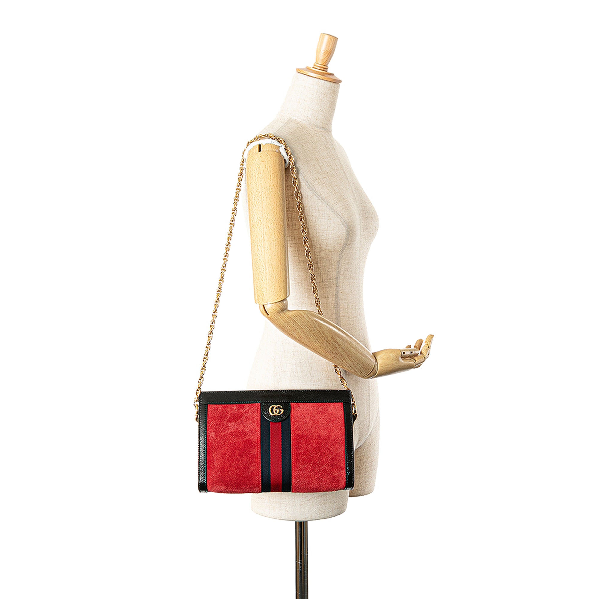Small Suede Ophidia Chain Crossbody