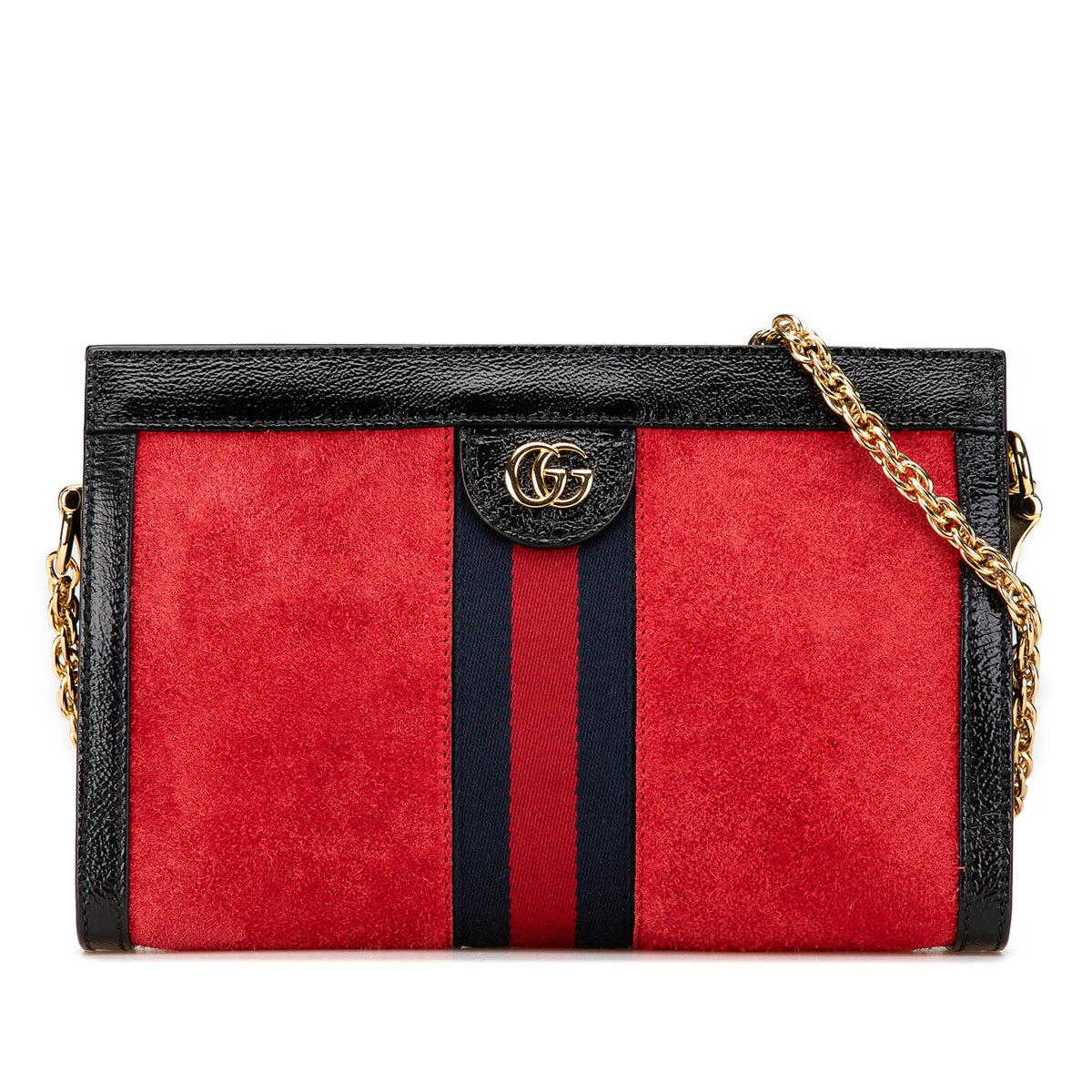 Small Suede Ophidia Chain Crossbody