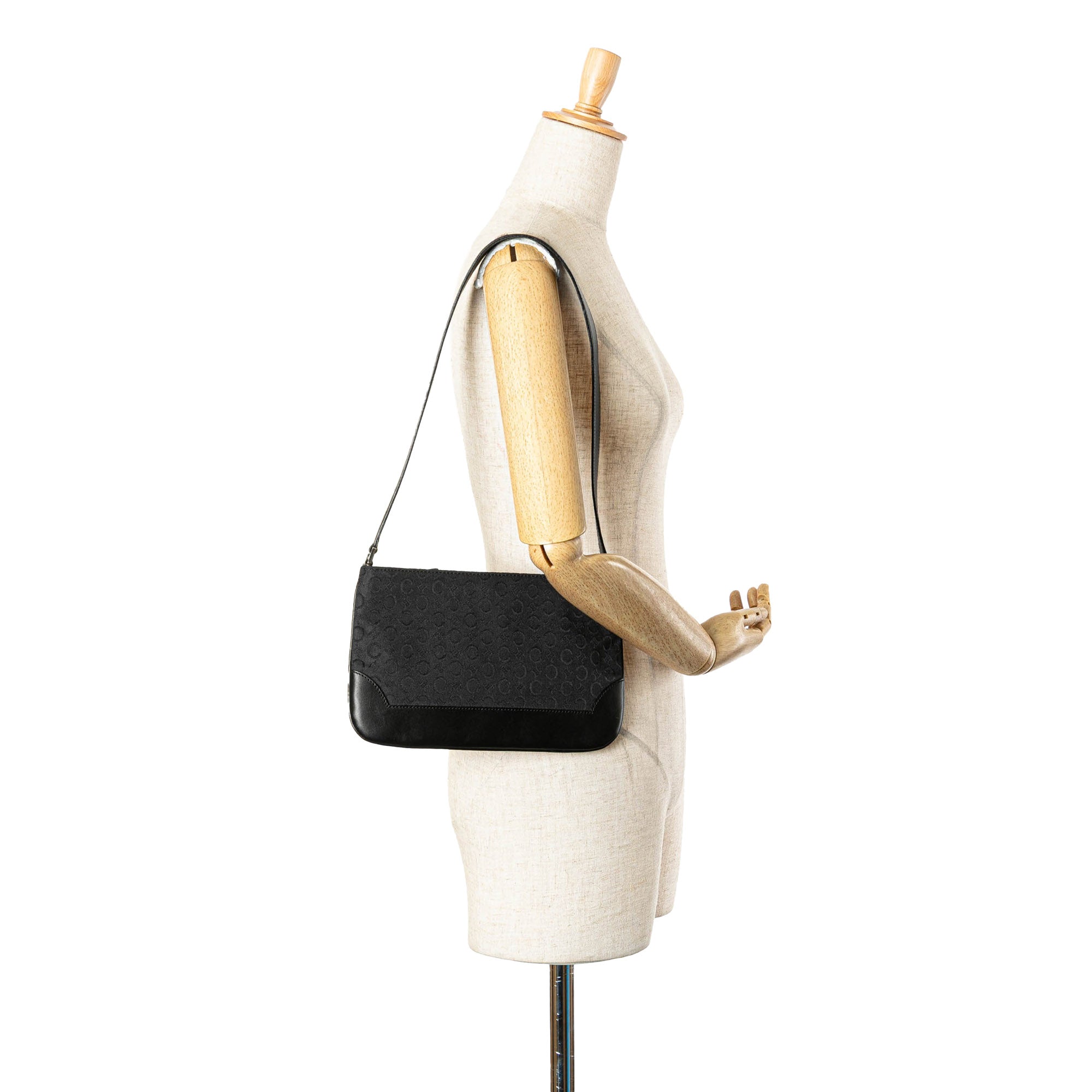C Macadam Canvas Shoulder Bag