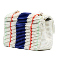 New Mini Pleated Perforated Lambskin Single Flap