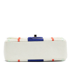 New Mini Pleated Perforated Lambskin Single Flap