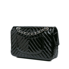 Medium Classic Chevron Patent Double Flap