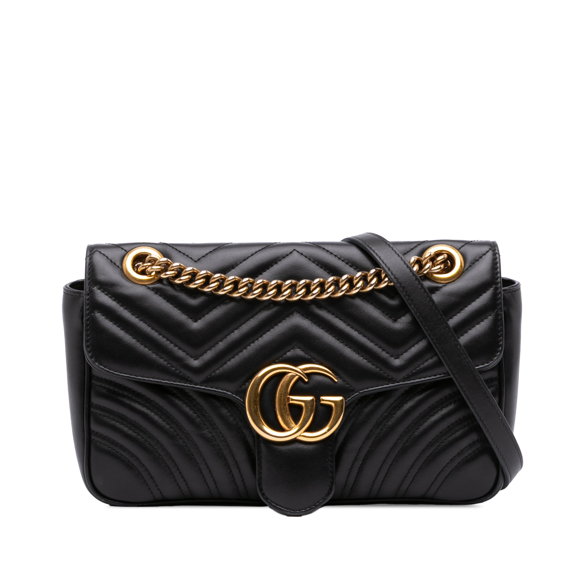 Medium GG Marmont Matelasse Leather Shoulder Bag