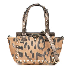 Mini Pony Hair Rockstud Satchel