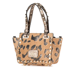 Mini Pony Hair Rockstud Satchel