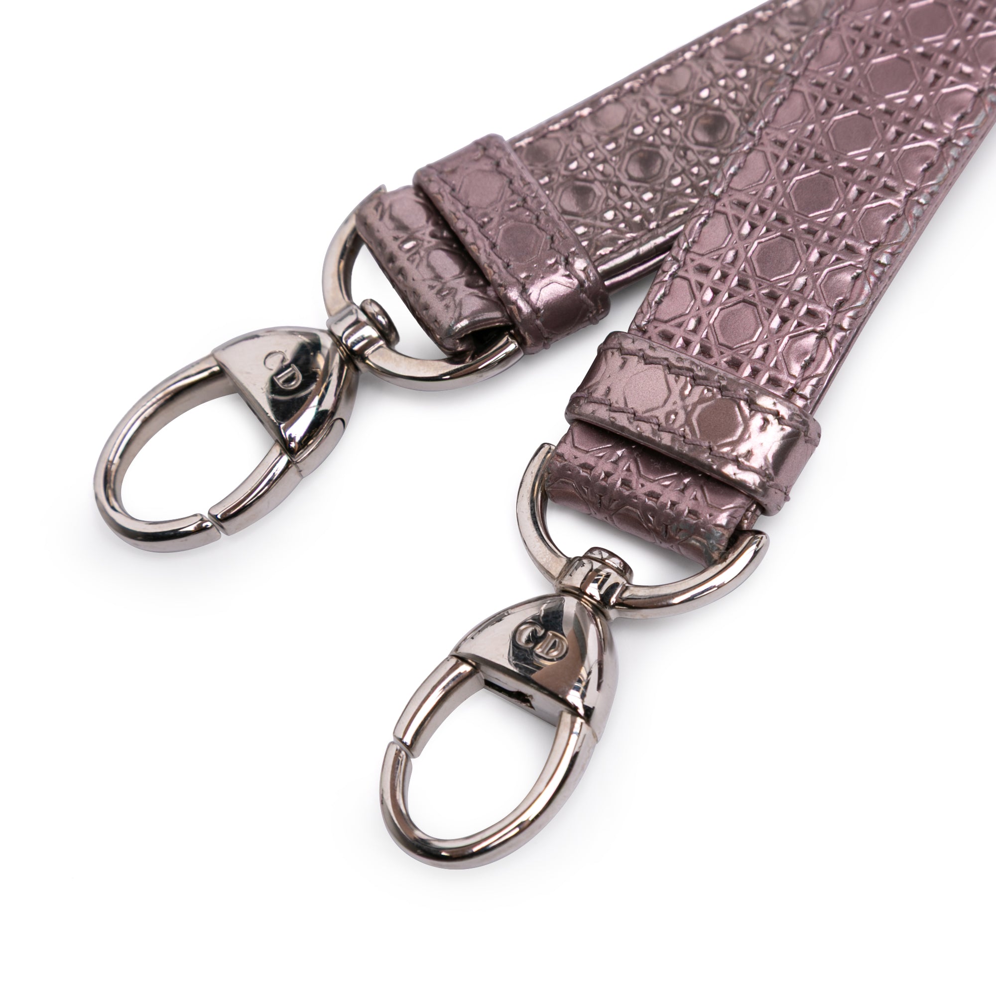 Medium Metallic Patent Microcannage Lady Dior