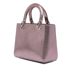 Medium Metallic Patent Microcannage Lady Dior