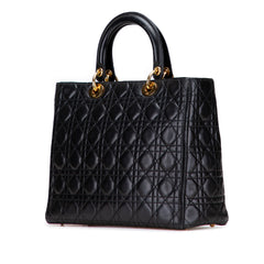 Large Lambskin Cannage Lady Dior