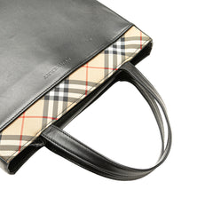 Nova Check Trimmed Leather Handbag