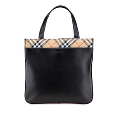 Nova Check Trimmed Leather Handbag