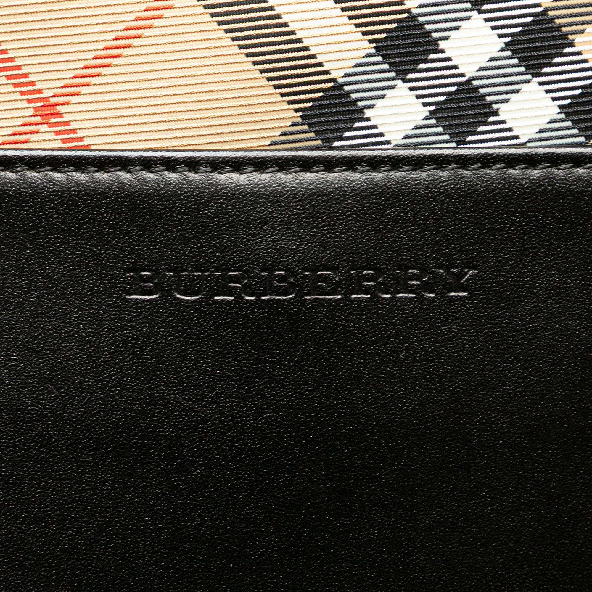 Nova Check Trimmed Leather Handbag