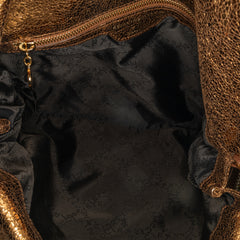 Metallic Falabella Fold Over Satchel