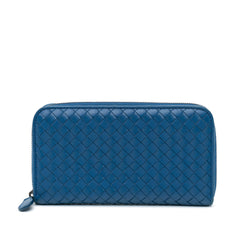 Intrecciato Zip Around Long Wallet