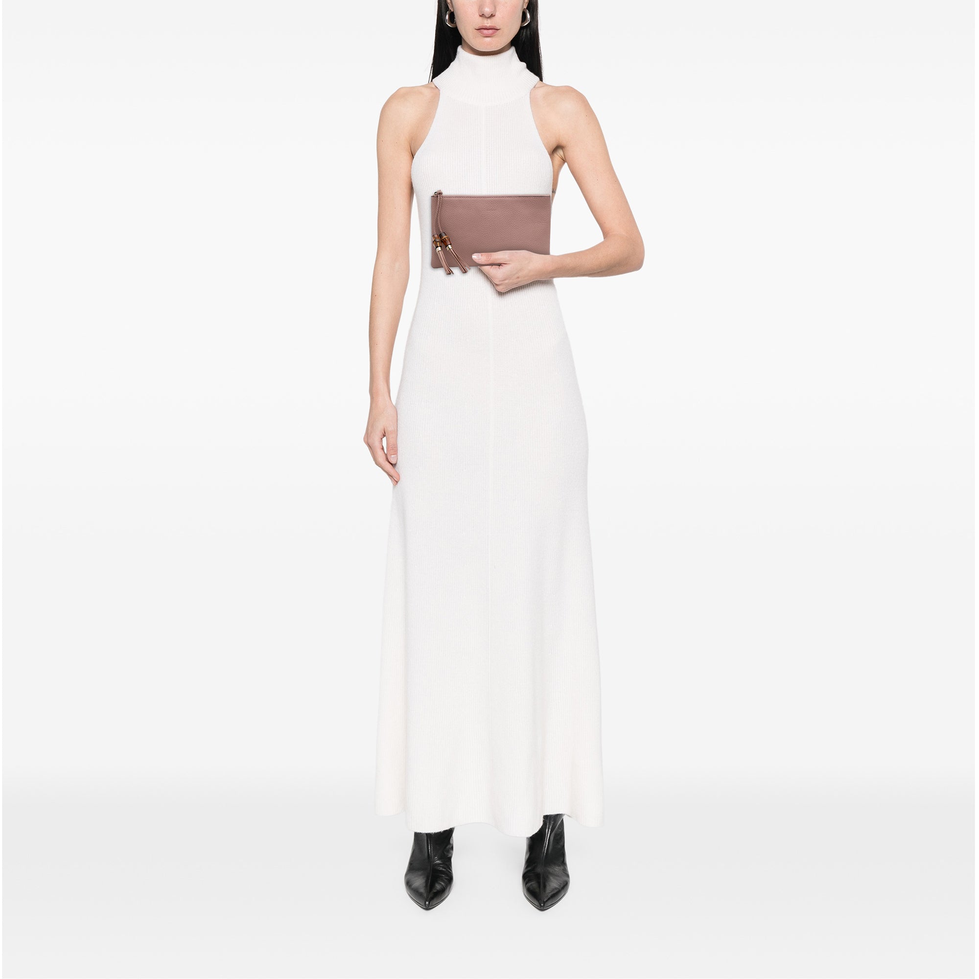 Calfskin Bamboo Clutch