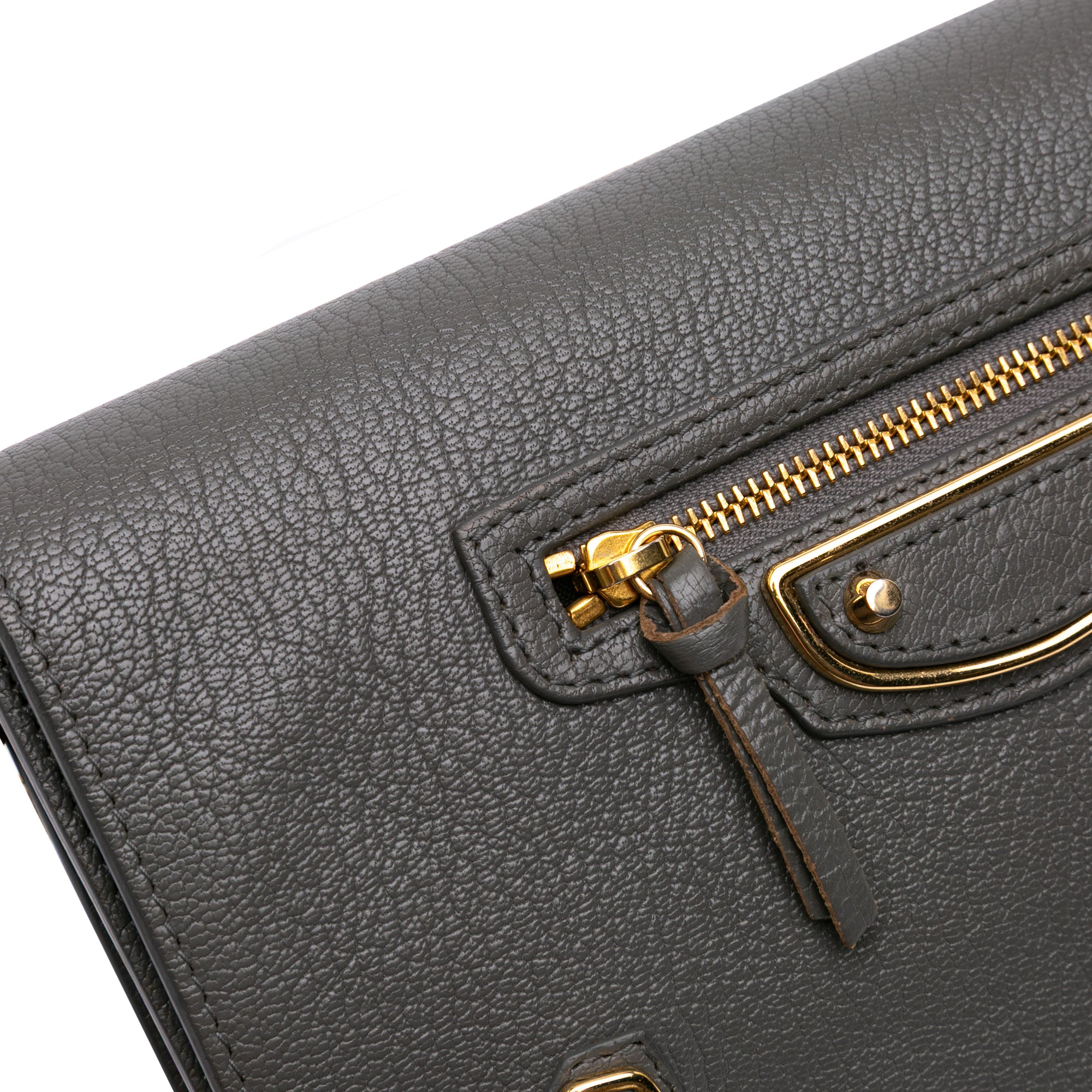 Chevre Motocross Metallic Edge Wallet on Chain
