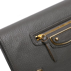 Chevre Motocross Metallic Edge Wallet on Chain