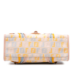 Multicolor Zucchino Canvas and Leather Charm Flap