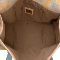 Multicolor Zucchino Canvas and Leather Charm Flap